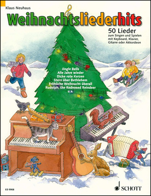 Schott Weihnachtsliederhits pianino dainų knyga