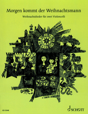 Schott Weihnachtsmann Cello dainų knyga violončelei