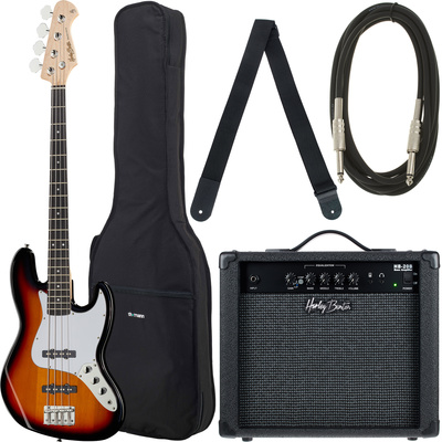 Harley Benton JB22-Set 1 bosinės gitaros komplektas