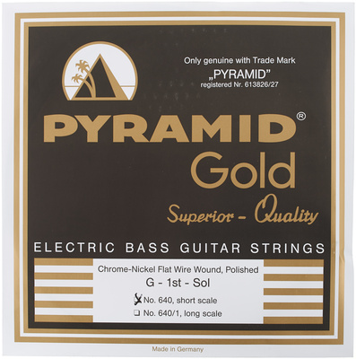 Pyramid Gold Flatwound 040-100 plokščios bosinės gitaros stygos
