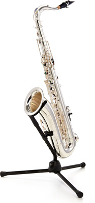 Selmer Super Action 80 II Tenorsaxophon, versilbert, mit Gravur, hoch Fis- Klappe, Polsterresonatoren aus Metall, inkl. S80 C* Mundstück und Selmer