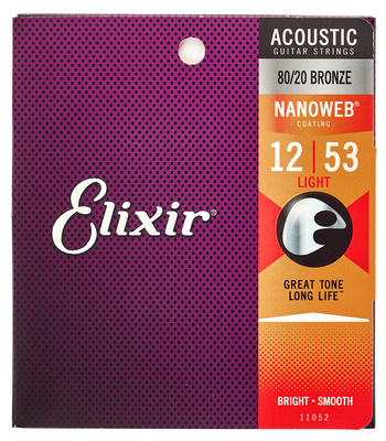 Elixir Nanoweb Light Acoustic dengtos akustinės gitaros stygos