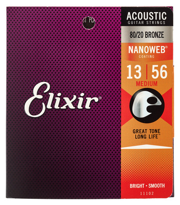 Elixir Nanoweb Medium Acoustic dengtos akustinės gitaros stygos