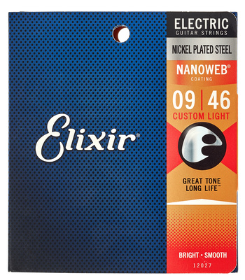 Elixir Nanoweb Custom Light elektrinės gitaros stygos  