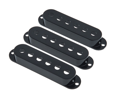 Fender Strat Pickup Cover Set BK garso nuėmėjų dangtelių komplektas