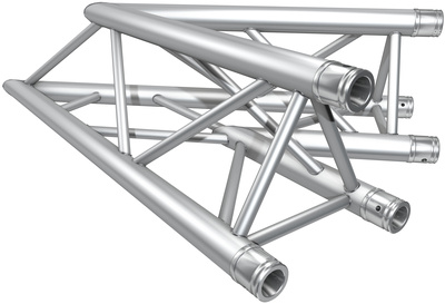 F33C19, 45 Grad Ecke, 3-Punkt Traverse, Rohrabstand 29cm (Außen) mit Konischem Verbinder Satz (Schnellverbinder) Bauartgeprüft durch TÜV