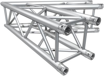 F34C20, 60° 2-Wege Ecke F34, 4-Punkt Traverse, Rohrabstand 29cm (Außen) mit Konischem Verbinder Satz (Schnellverbinder), Rohrdurchmesser