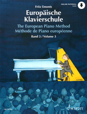 Schott Europäische Klavierschule 3 fortepijono mokomoji literatūra
