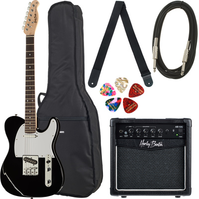 Harley Benton TE-20 BK elektrinės gitaros komplektas
