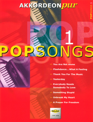 Holzschuh Verlag Accordion Pur Pop Songs 1 akordeono natų knyga