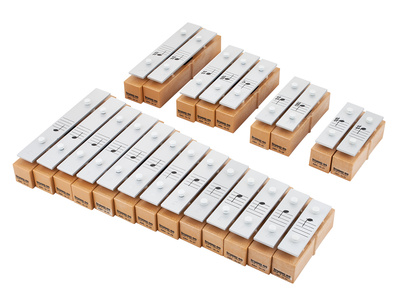 KBN 1C Klangbaustein Set, KBN 1c Klangbausteine, satzweise, chromatisch, incl. 1 Schlägel je Baustein, C² bis a³, 22 Stäbe, Klangstäbe aus