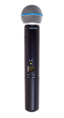 B-Stock, Shure SLX 2 / Beta 58A / S6, Handsender für SLX-Serie mit Beta 58A Kopf, dynamisch, Superniere, Display mit Gruppen-, Kanal und