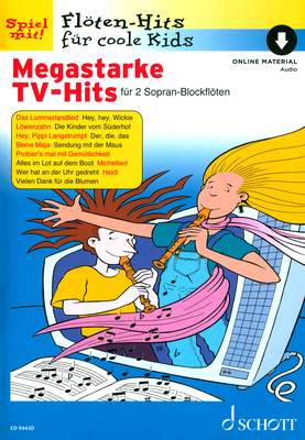 Schott Megastarke TV-Hits 1 dainų knyga fleitai