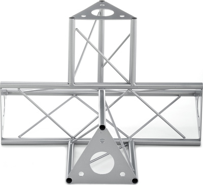 4-Weg-St. / SAT 43 silber. Das dekorative Trussing. Leichte Montage. Die Decotruss Elemente werden über die Verbindungsplatten mit drei M8