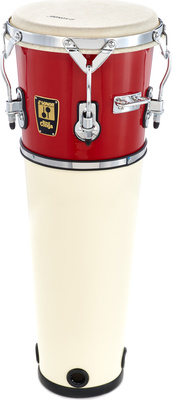 SC10, 10"" Street Conga, Farbe: Red/White (RW), Höhe 72 cm, Fiberglas, Büffelfell, Cuban Style Rim/Chrome, Tragevorrichtung, Floor Ring/Rubber,
