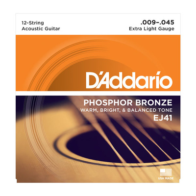 Daddario EJ41 stygos 12-stygei akustinei gitarai