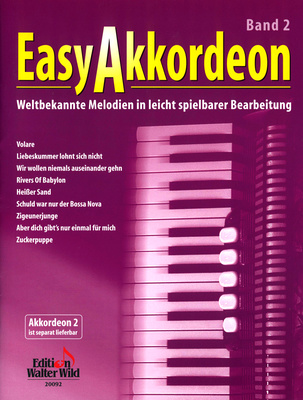 Edition Walter Wild Easy Accordion 2 akordeono natų knyga
