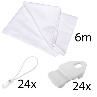 Stairville Molton Set White 6x3m užuolaidų komplektas