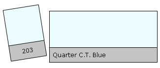 Lee Colour Filter 203 Q.C.T. Blue