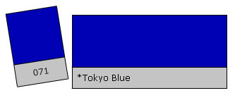 Lee Filter Roll 071 Tokyo Blue krāsu filtru rullis