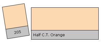 Lee Filter Roll 205 H. C.T. Orange gelinis ritinys