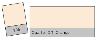 Lee Filter Roll 206 Q.C.T. Orange gelinis ritinys