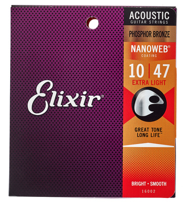 Elixir Nanoweb Extra Light Phosphor dengtos akustinės gitaros stygos