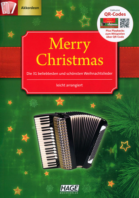 Hage Musikverlag Merry Christmas Accordion akordeono natų knyga