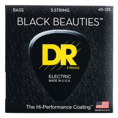 DR Strings Black Beauties BKB5-45 elektrinės bosinės gitaros stygos