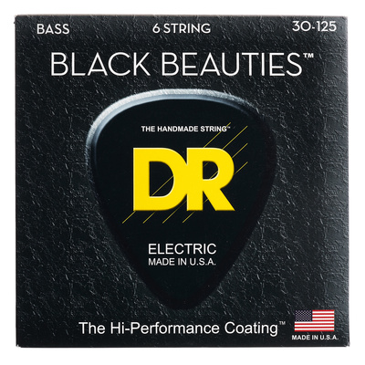 DR Strings Black Beauties BKB6-30 6-stygų elektrinės bosinės gitaros stygos