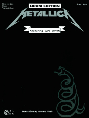 Cherry Lane Music Company Metallica Black Album Drums mušamųjų instrumentų natų sąsiuvinis