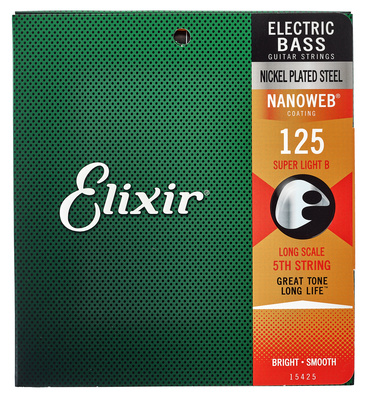 Elixir .125 El. Bass pavienė bosinė styga