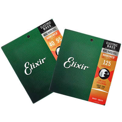 Elixir 40-125 5-String Set dengtos bosinės gitaros stygos