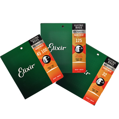 Elixir 032-125 dengtos elektrinės bosinės gitaros stygos 