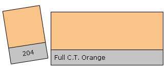 Lee Filter Roll 204 F. C.T. Orange gelinis ritinys