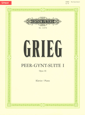 Edition Peters Grieg Peer-Gynt-Suite 1 klasikinė fortepijono literatūra