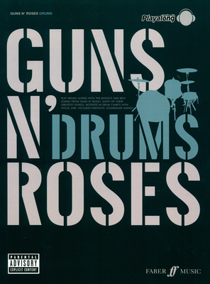 Faber Music Guns N' Roses Drums Play-Along mušamųjų instrumentų natų sąsiuvinys