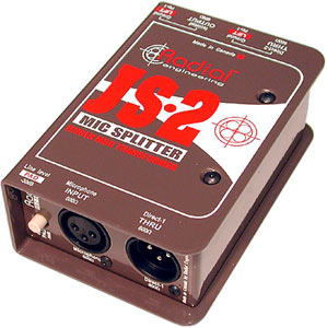 Radial Engineering JS 2 signalo skirstytuvas