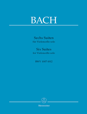 Bärenreiter Bach Sechs Suiten BWV1007-1012 violončelės natos
