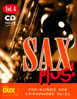 Edition Dux Sax Plus 6 saksofono dainų knygelė