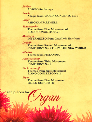 10 Pieces for Organ: 10 klassische Stücke arrangiert für Orgel solo, in Standardnotation, mittlerer Schwierigkeitsgrad, ISBN