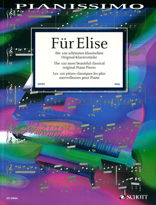 Schott Für Elise fortepijono literatūra  