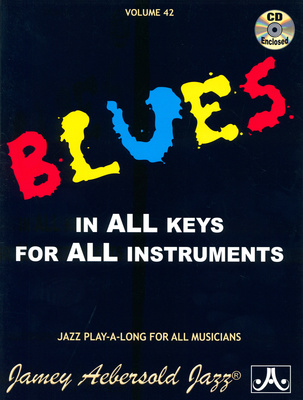 Jamey Aebersold Blues in All Keys džiazo pratybos su fonograma