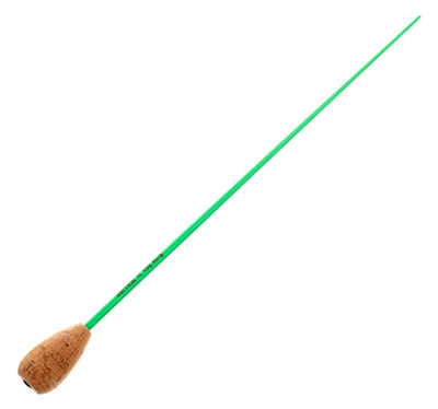 Taktstock, Brite Stix- Serie, Länge 35cm, großer Griff aus Kork, fluoriszierender Schaft, Schaftfarbe grün, Schaft leuchtet unter UV Licht,
