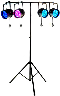 Stairville LED PAR64 10 MM Black LED apšvietimo komplektas