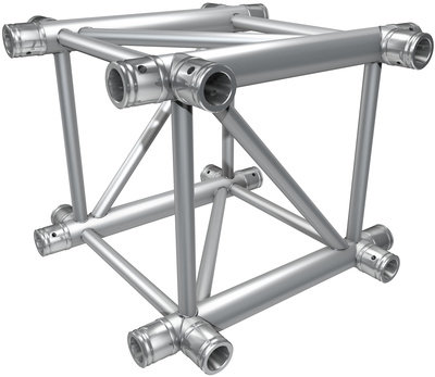 F44 4-Weg Ecke C41, Rohrabstand: 40 cm, Rohrdurchmesser: 50 mm, Wandstärke: 2 mm,, Material: AlMgSi F28, Abmessungen: 500 x 500 mm, Länge