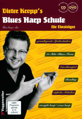 Voggenreiter Blues Harp Schule lūpinės armonikėlės mokomoji knyga