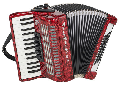 Weltmeister Kristall 30/60/III/5 Red pianinis akordeonas