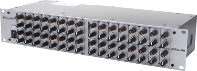 MZD 88, Matrixmixer, 8 Kanal Matrix-mixer, Pegel- und Pan-Reglern pro Kanal, XLR Ein- und Ausgänge, Frequenzbereich 20-20.000 Hz, 19"" 2HE,