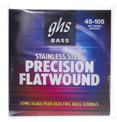 GHS 3050M Flatwound elektrinės bosinės gitaros plokščios stygos
